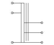 非絶縁トランス結線図